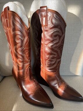 Leather boots